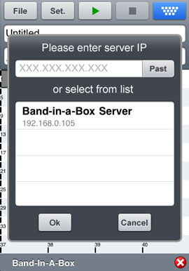 Connecting to Band-in-a-Box Server