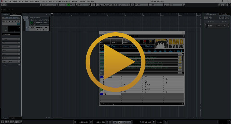 Band-in-a-Box Plugin in Cubase