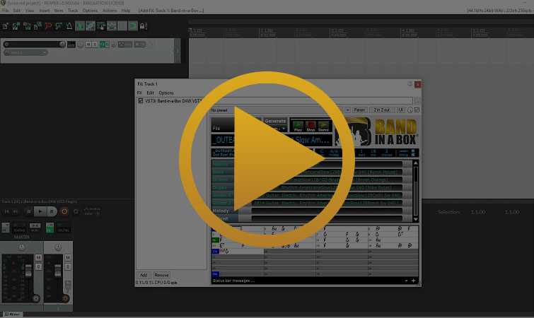 PG Music - Band-in-a-Box® DAW Plugin with Reaper