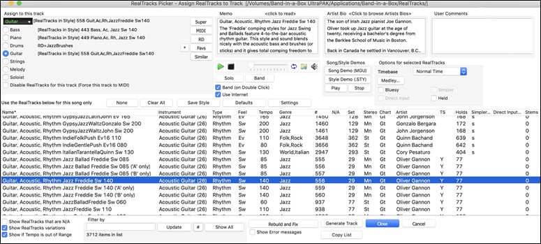 RealTracks Picker