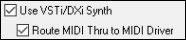 Use VST/DXi Synth checkbo