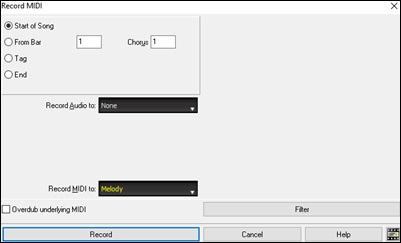 Record MIDI dialog