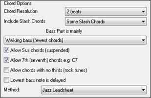 Interpret Chords from MIDI FIle dialog - Chord Options area