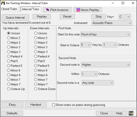 Ear Training Tutor - Interval Tutor