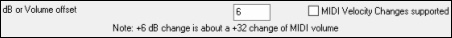 More Miscellaneous Style Settings dialog - dB or volume offset 