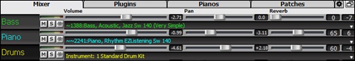 Mixer - Mixer tab