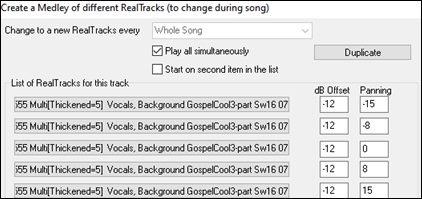 Create a Medley of different RealTracks dialog