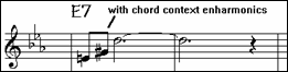 Enharmonics for chord tones are automatically based on the chord