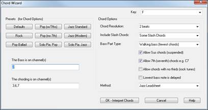 Chord Wizard dialog