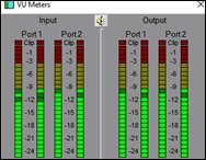 VU Meters window