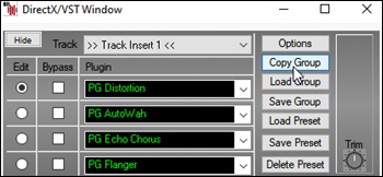 DirectX/VST window